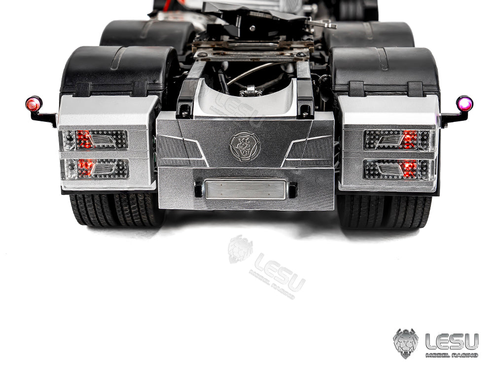TOUCAN RC HOBBY LESU Metall-Heckträger Rückleuchten-Set LED für DIY 1/14 RC Sattelschlepper R470 R620 770S ferngesteuertes LKW-Modellfahrzeug