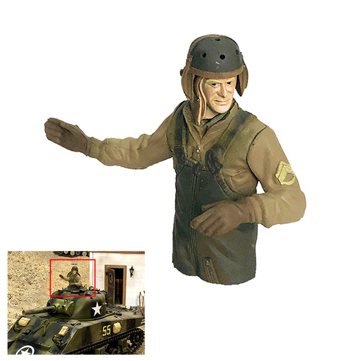 TOUCAN RC HOBBY CoolBank Soldier for 1/16 RC Tank Model Decoration Spare Parts 3918 M1A2 Abrams 3818 Tiger I 3898 M4A3 Sherman 3869 3879