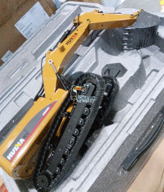 TOUCAN RC HOBBY Free Shipping Second Hand US Stock HUINA New Upgrade 580 1/14 Metal Excavator Model Engineering Vehicle Electric Ball Grabber 360 Rotating Shear Claw Sound Lights