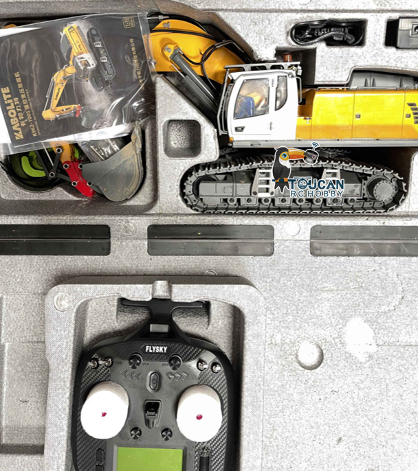 TOUCAN RC HOBBY Free Shipping Second Hand UK STOCK KABOLITE 1/18 K962 100S Remote Control Hydraulic Excavator RC Digger Electric Claw Ripper Hammer Construction Car Machines