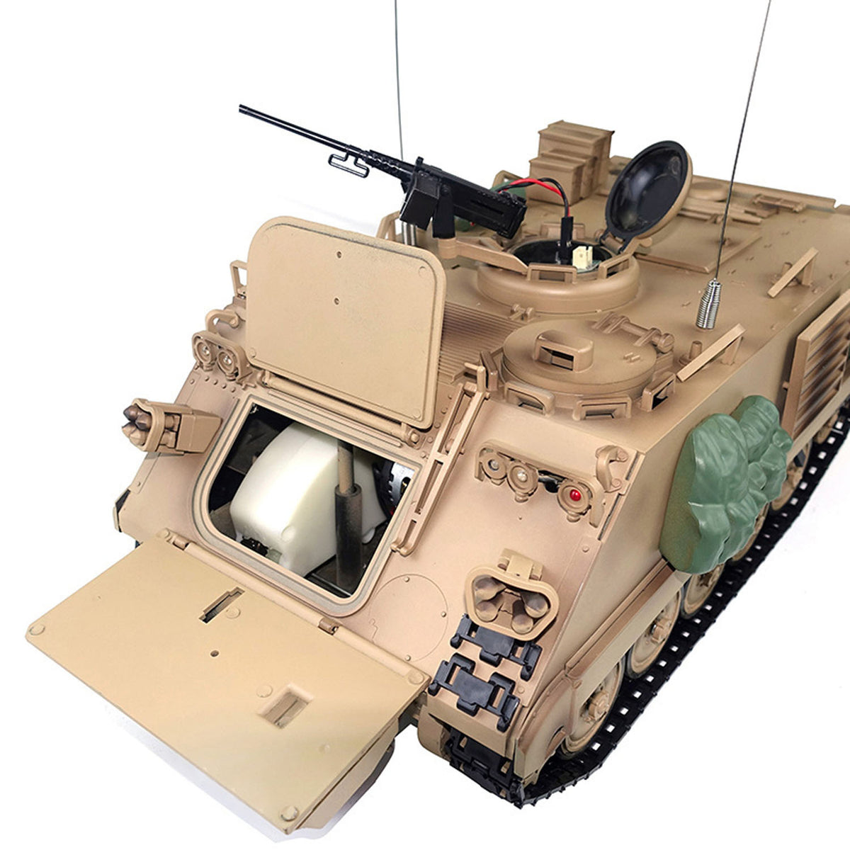 TOUCAN RC HOBBY Tongde 1/16 RC Military Tank M2412-C M113A2 APC Turret Rotation 360 Degree Infrared LED Light Sound Remote Control Electric