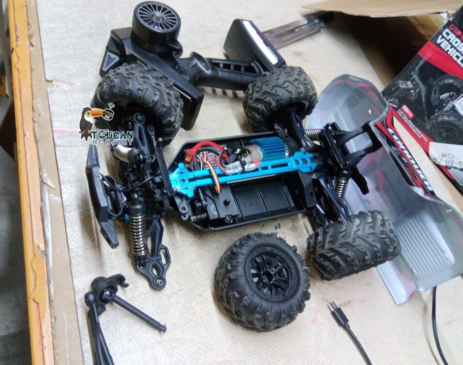 TOUCAN RC HOBBY Free Shipping Second Hand US Stock 12 Inches Plastic 1/16 4X4 Remote Control Off Road Car SCY 16102 RC Big Tire Truck Pickup Metal Drive Shaft Charging Protection