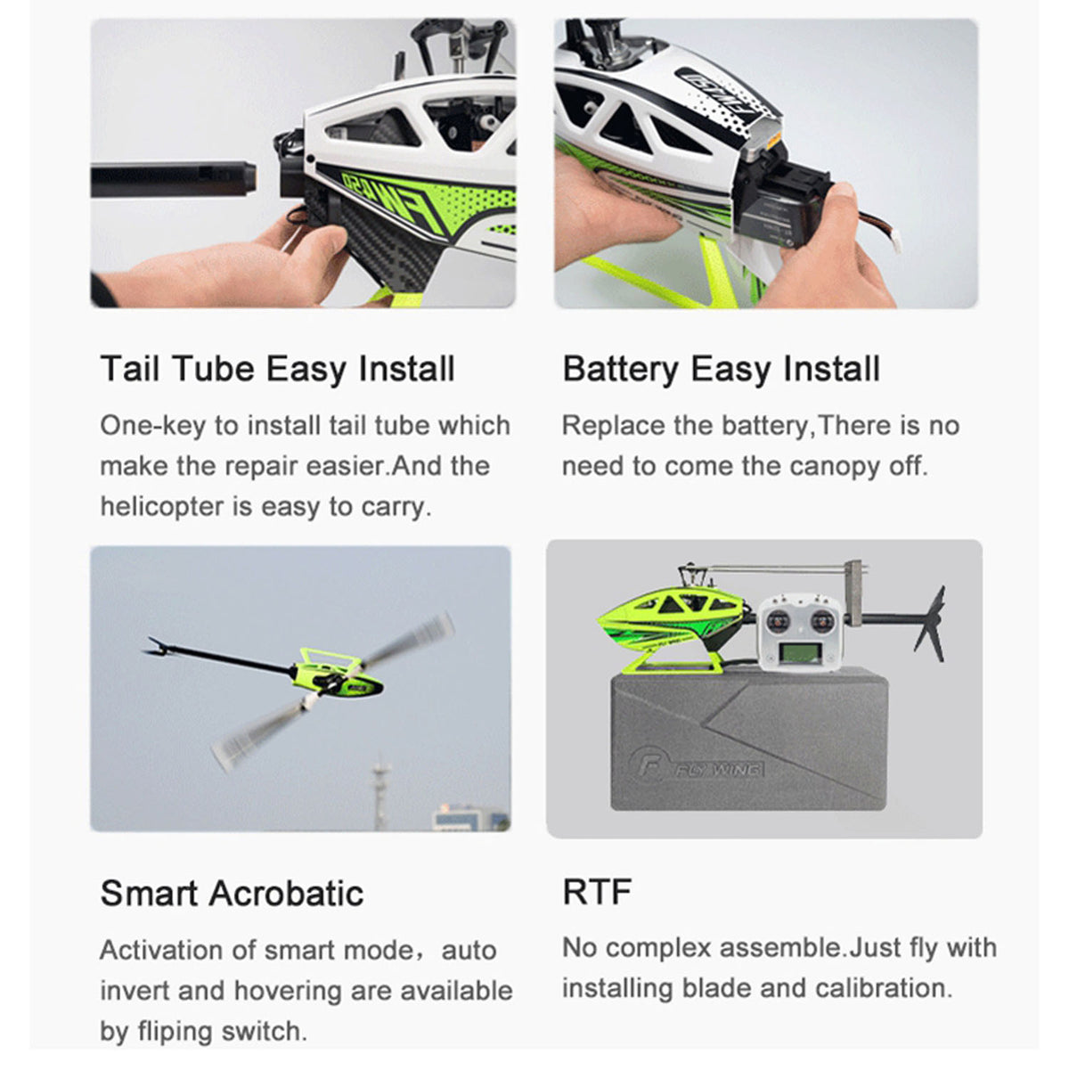 TOUCAN RC HOBBY RC FLYWING 450L V3 Smart Radio Controlled Helicopter RTF Drone GPS Hover Aerobatic One Key Return Painted 54*32*17CM