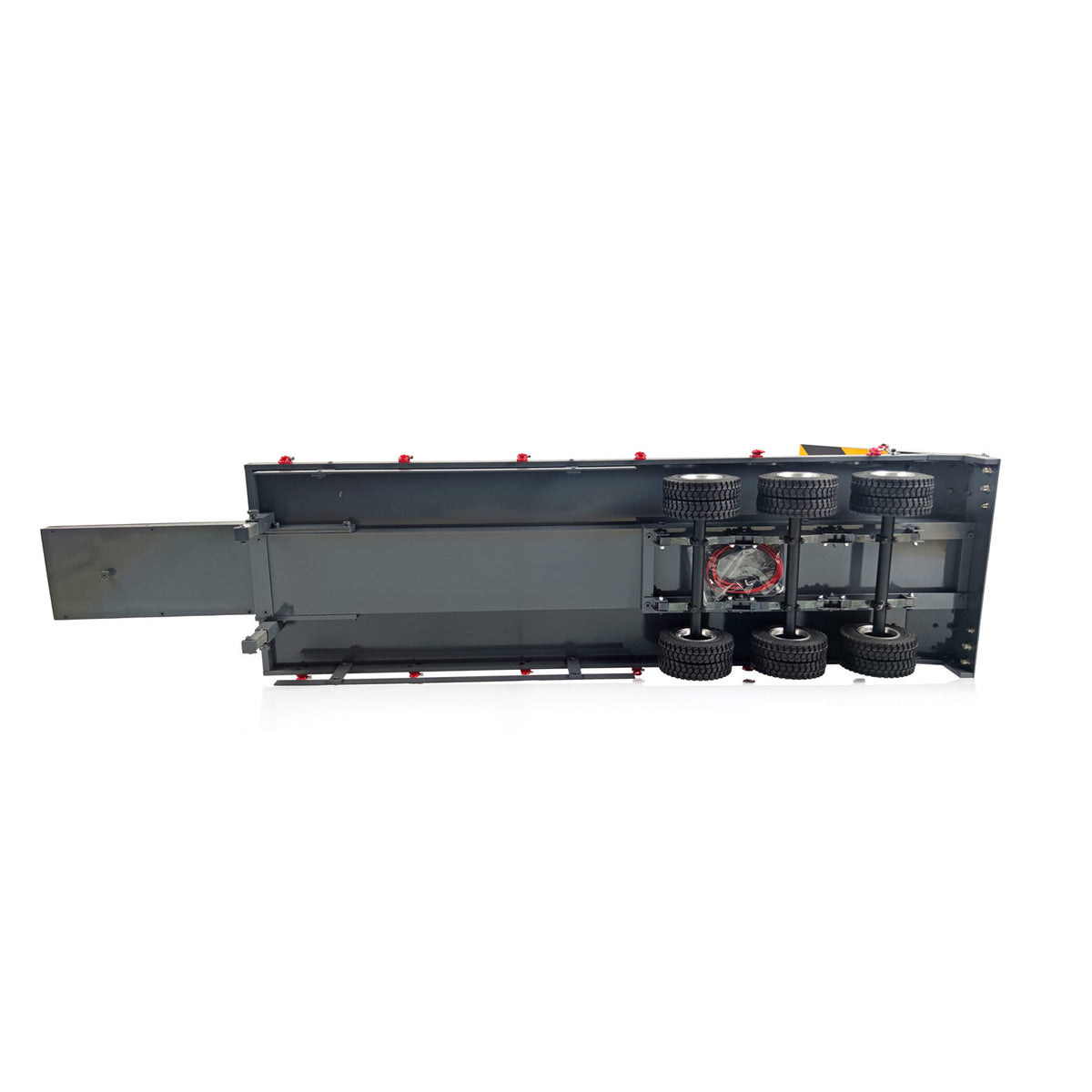 TOUCAN RC HOBBY Gooseneck CNC 3Axle Trailer Metal Heavy Truck Tail Lamp Support Leg for 1/14 LESU RC Tractor Remote Controlled Truck Emulated Models