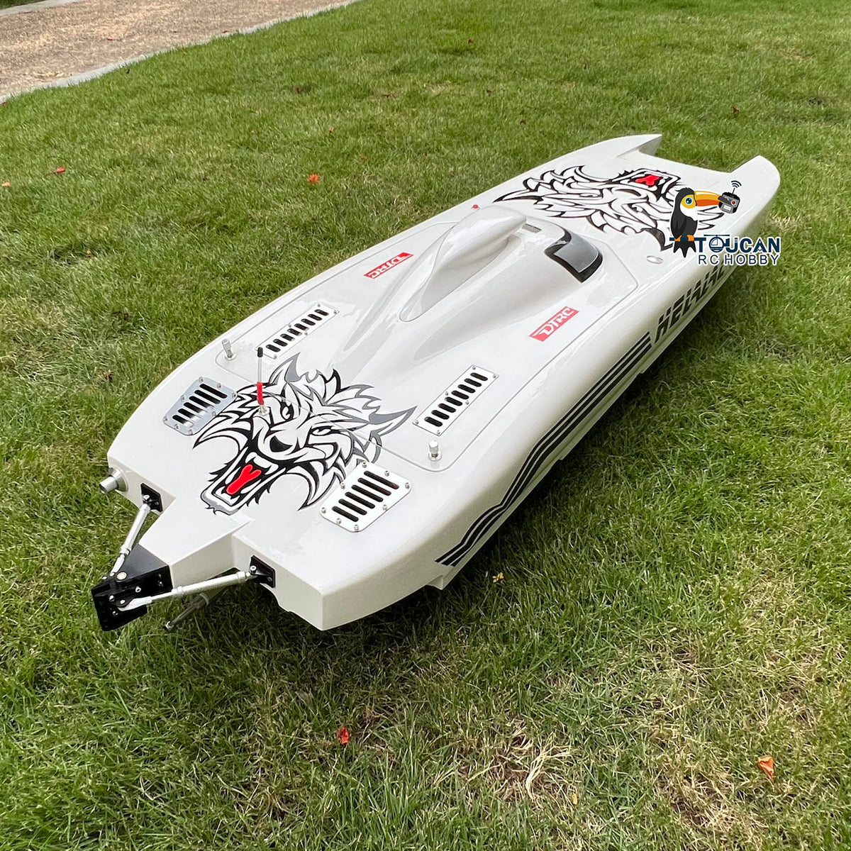 TOUCAN RC HOBBY DT G30E 30CC Painted Fiber Glass Gasoline Racing ARTR RC Boat High Speed DIY Model Engine Servo Controller 1300*360*220mm 65-70km/h