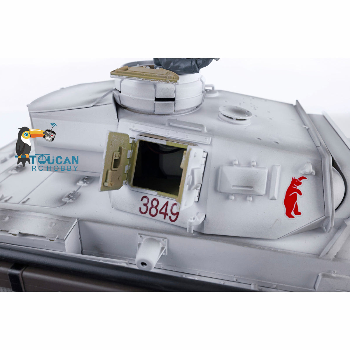 TOUCAN RC HOBBY Heng Long 1/16 Snow 7.0 Custom Panzer III H RTR RC-Panzer 3849 Metallkettenlaufwerk Geschützrohr Fernsteuerung 360-Grad-Turmdrehung Infrarot-Kampfsystem Sender Empfänger