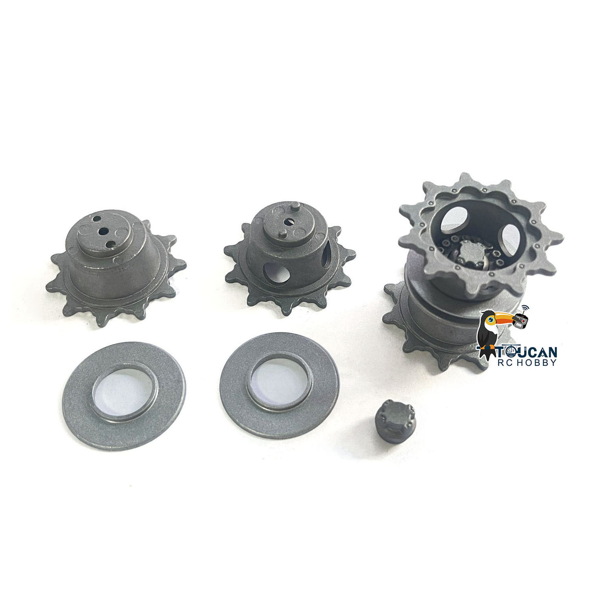 TOUCAN RC HOBBY US Stock Scale Heng Long 1/16 USA M1A2 Abrams RC Tank Metal Sprockets Driving Wheels 3918
