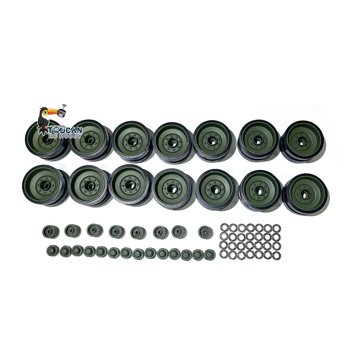 TOUCAN RC HOBBY Heng Long Metal Recoil Barrel BB Unit Idler Driving Wheels Track Adjuster Guard Plate for 1/16 German Leopard2A6 RC Tank 3889