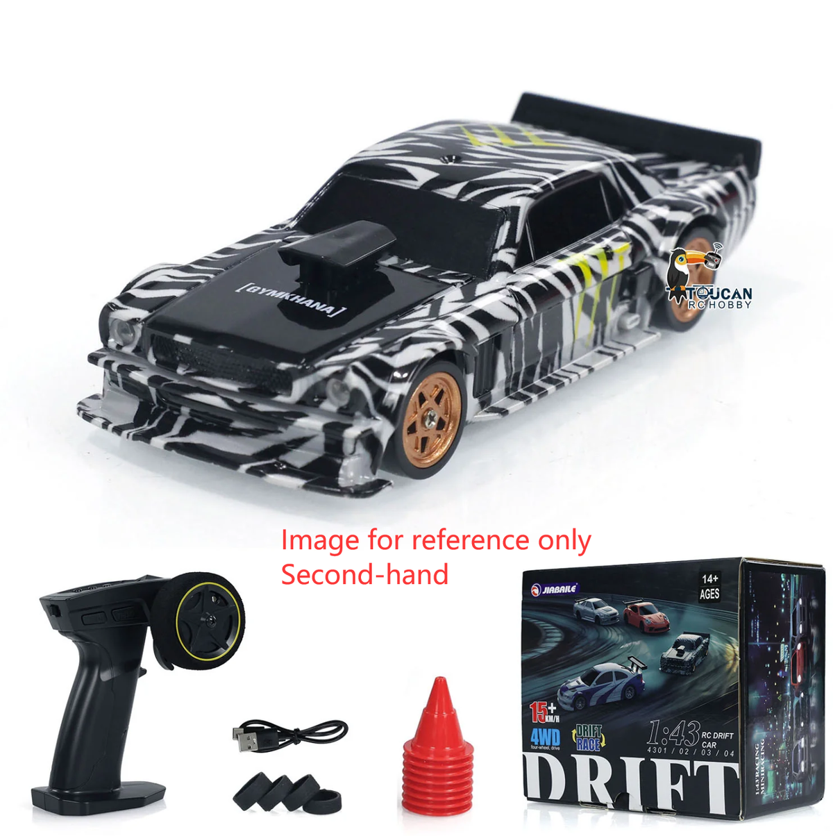 TOUCAN RC HOBBY Second Hand US Stock 1/43 Radio Control Drift Car 4WD RC 2.4g Mini Race Car Toy High Speed Model