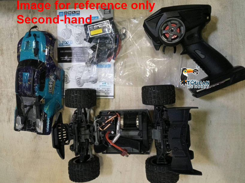 TOUCAN RC HOBBY Fast Free Shipping Second Hand for EU SCY 18101 Muti-Terrain 1/18 2.4GHz Sync Remote Control Off Road Vehicle PVC Body RC Electric Big Tire Truck Wheelie Bar LED Light