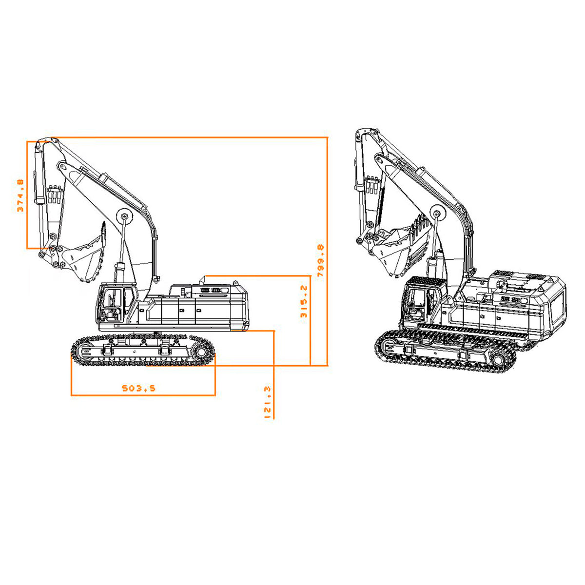 TOUCAN RC HOBBY 395F 1/12 Metal RC Hydraulic Excavator RTR Dual Pump System 6CH Valve 2830 Brushless Drive Motors Smoke Sound Light for Hobby Collectors