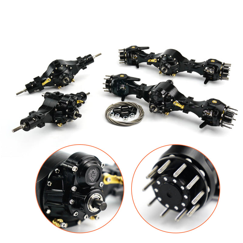 TOUCAN RC HOBBY LESU Metal Front Rear Axles Differential Lock for Remote Controlled 1/14 4X4/6X6/8X8 Tractor Truck DIY Models