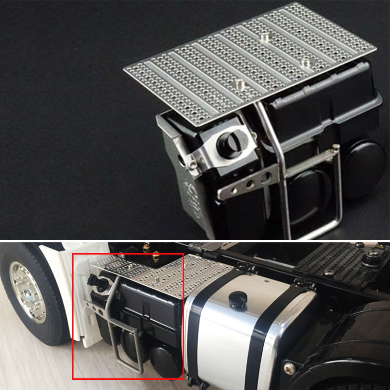 TOUCAN RC HOBBY LESU Metal Battery Box Case Air Tank Urea Tank Set for 1/14 1851 3363 Radio Control DIY Tractor RC Truck Dumper Car Model Accessory