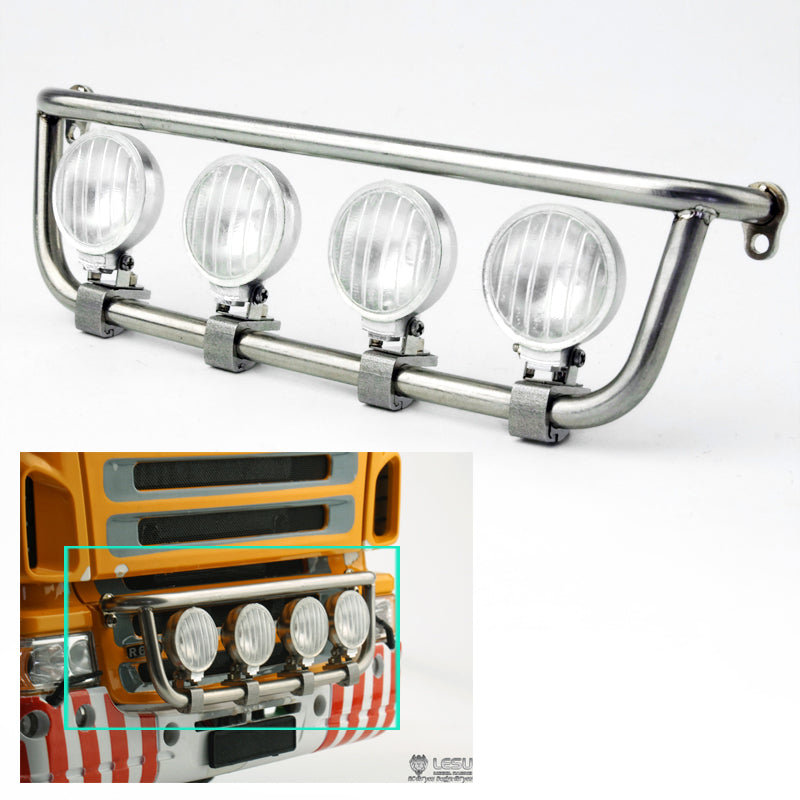 TOUCAN RC HOBBY LESU Metal LED Headlight Lamp for 1/14 DIY TAMIIYA RC Tractor Truck Model Truck Lorry Front Dumper Spare Parts