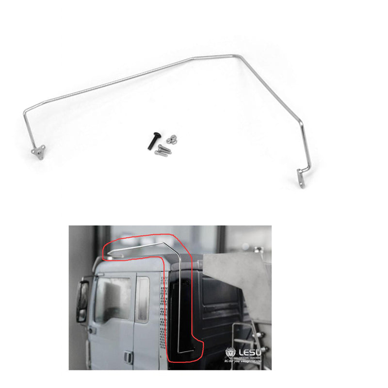 TOUCAN RC HOBBY LESU Plastic Wheel Eyebrow Metal Pedal Plate Servo Protective Cover Jaw Railing Handrail for 1/14 TGS RC Tractor Truck