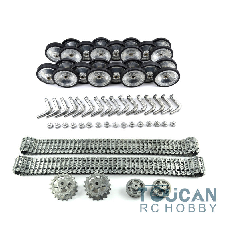 TOUCAN RC HOBBY Heng Long Metal Guard Plate Sprockets Idlers Road Wheels Tracks for 1/16 Scale Jadpanther Panther G RC Tank 3869 3879
