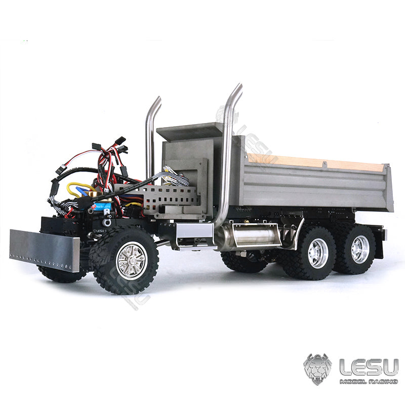 In Stock TOUCAN RC HOBBY BEST SELLING LESU 1/14 6*6 KING Metal Hydraulic RC Dumper Tipper Truck Metal Bucket Axle Lights Sounds Without Cabin
