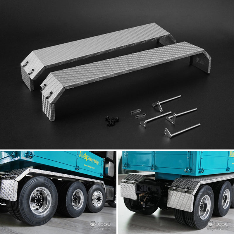 TOUCAN RC HOBBY LESU Metal Front Rear Mudguard Plates for 1/14 Tamiiya RC Tractor Truck Remote Control Hydraulic Dumper Car Model