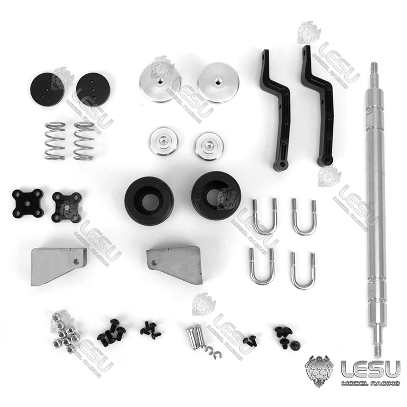 TOUCAN RC HOBBY US Stock LESU 1/14 Metal Spare Part Air Pneumatic Suspension W/ Axle for Radio Controlled Hydraulic Trailer Truck Car Model