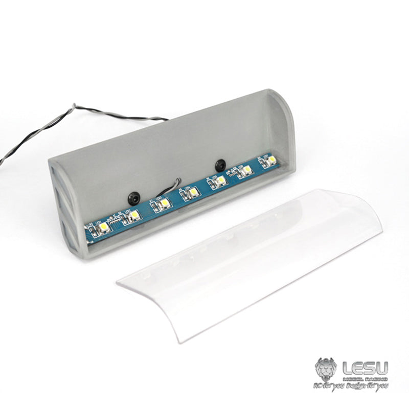 TOUCAN RC HOBBY LESU CNC Metal Sun Visor LED Light Box for 1/14 Tamiiya RC Tractors Trucks Remote Controlcainia R640 R470 Cabin DIY Parts