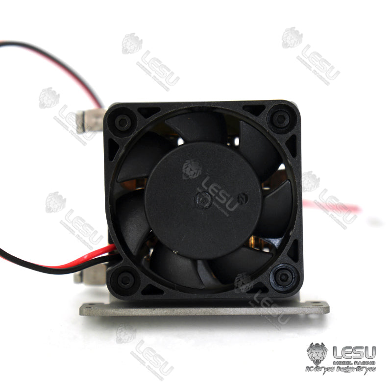 TOUCAN RC HOBBY LESU Radiateur de refroidissement en métal avec ventilateur en plastique pour camion benne, pelle ou chargeur radiocommandé à système hydraulique DIY 1/14