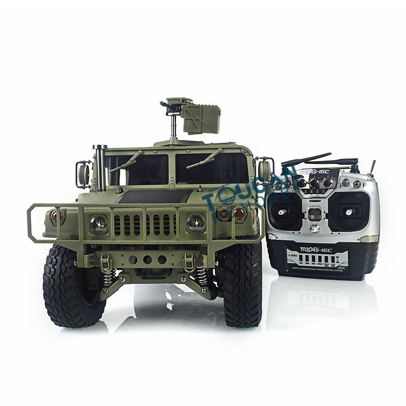 TOUCAN RC HOBBY Heng Guan 1/10 RC Truck 4x4 US-Militärfahrzeug P408 Rennwagen inkl. Funksystem Getriebe ferngesteuertes Modell Geburtstagsgeschenk für Erwachsene