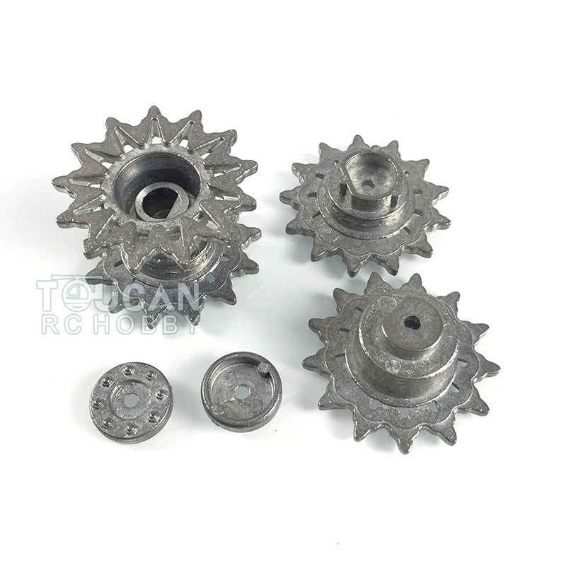 TOUCAN RC HOBBY US Stock 1:16 Scale Heng Long Metal Sprockets Driving Wheels for USA M4A3 Sherman Remote Control Tank 3898 DIY Models