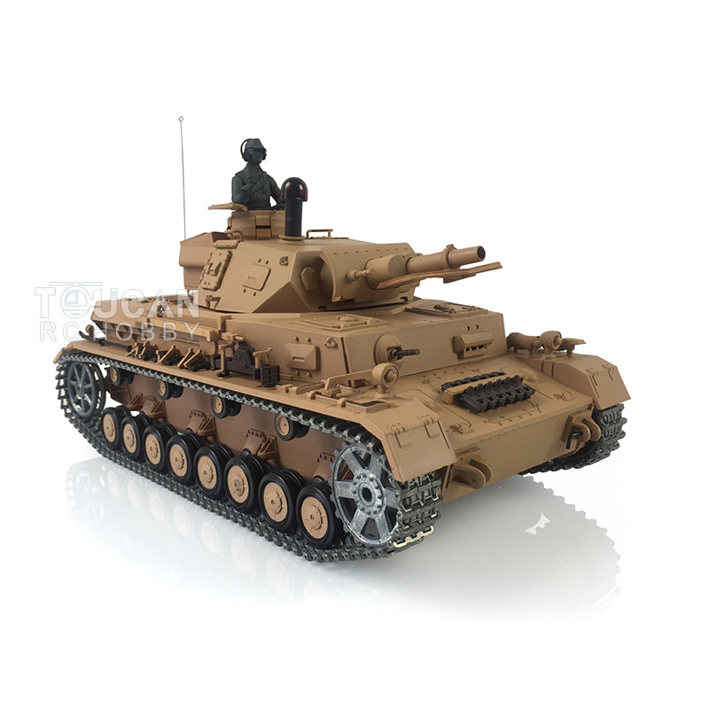 TOUCAN RC HOBBY Heng Long 1/16 Upgraded Radio Control Tank 3858 Panzer IV F Battle Tank 7.0 Ver W/ Metal Tracks Idler Sproket Wheels BB Shooting
