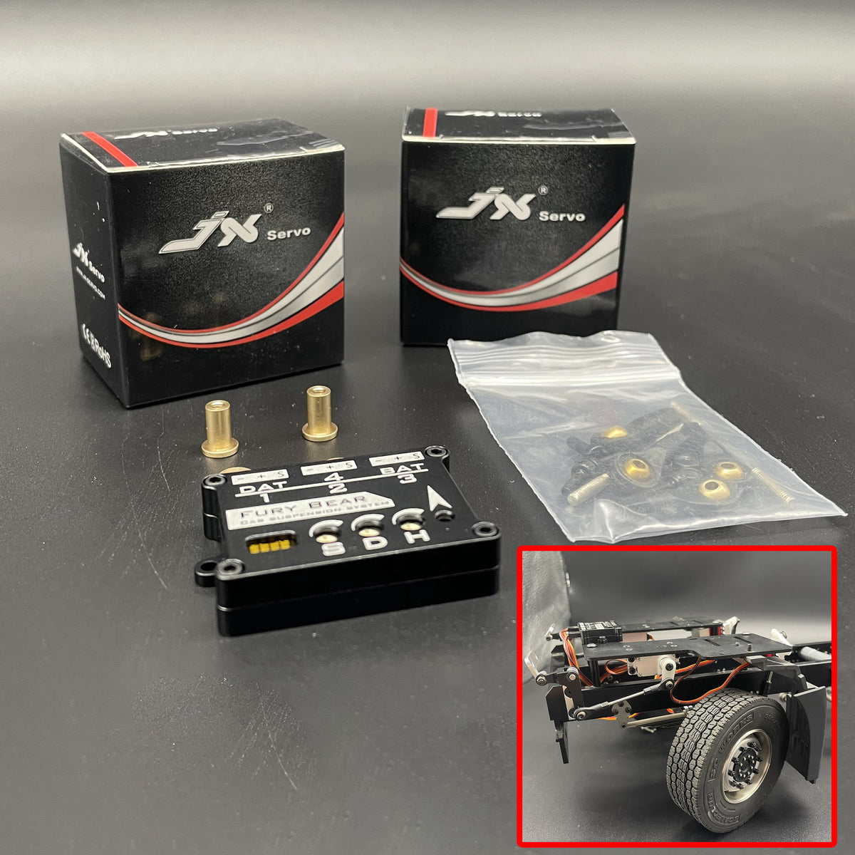 TOUCAN RC HOBBY Nooxion Cab Suspension System Servo for 1/14 LESU RC Tractor Truck Model Remote Control Vehicles Car Upgraded Version Spare Parts