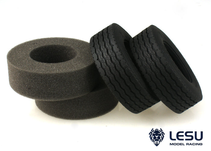TOUCAN RC HOBBY LESU Front Wheel Hub Bearing Hex Brake Rubber Tires Accessory DIY for 1/14 Radio Control Tractor Truck Trailer Cars Model
