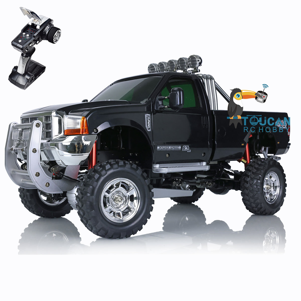 TOUCAN RC HOBBY US Stock 1:10 Scale RC Heng Guan Pickup Truck P410 4*4 Rally Racing Crawler Car Model 2.4Ghz Radio Motor ESC Servo Accessories Bag