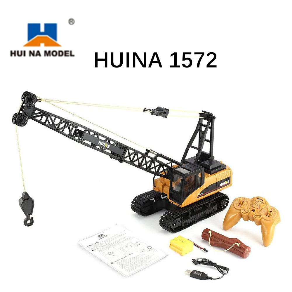 TOUCAN RC HOBBY US Stock HUINA 572 15CH RC 1/14 Scale Construction Crane Truck Tower Excavator RTR Model Car 2.4Ghz Remote Control Battery