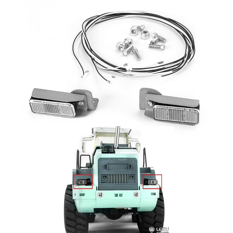 TOUCAN RC HOBBY 1pair LED Plastic Front Light Rear Lamp Headlamp for LESU 1/15 RC Hydraulic Loader Model DIY Truck Car Decoration Spare Part