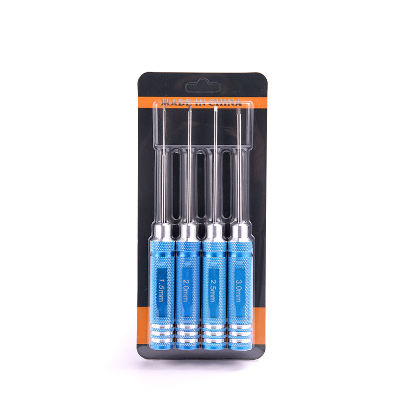 TOUCAN RC HOBBY YZWJ Metal 4pcs Hex Screw Driver Set Tool Kit for 1/14 RC Car Radio Controlled Vehicle DIY Part 1.5mm 2.0mm 2.5mm 3.0mm Hobby Model