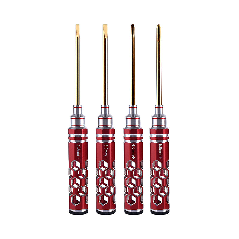 TOUCAN RC HOBBY YZWJ 4pcs Flathead Screwdriver Cross-head Screw Socket Screwdriver Hexagon Nut Driver Tool Kits for RC 1/10 Cars 1/14 Truck