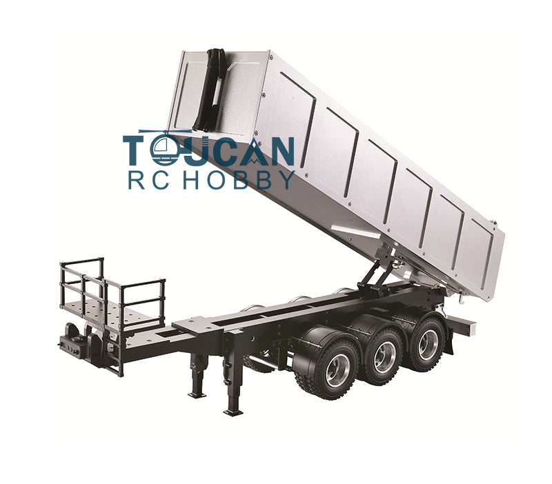 TOUCAN RC HOBBY HHRC 1/14 Metal Bucket Car Hopper Semi Trailer Dumper for Radio Controlled Tractor Truck DIY Hobby Model RC Cars