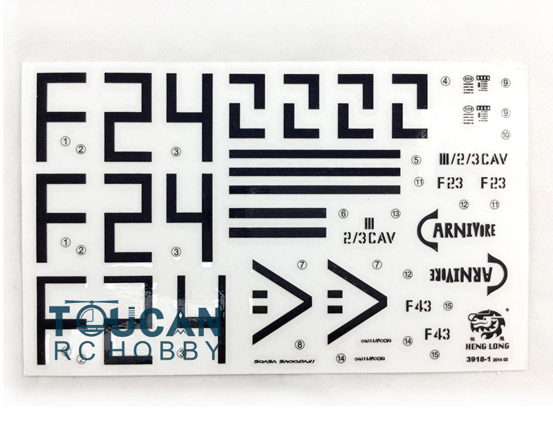TOUCAN RC HOBBY US Stock 1:16 Scale Decoration Paste Sticker for Heng Long USA M1A2 Abrams Radio Control Tank 3918 RC Model DIY