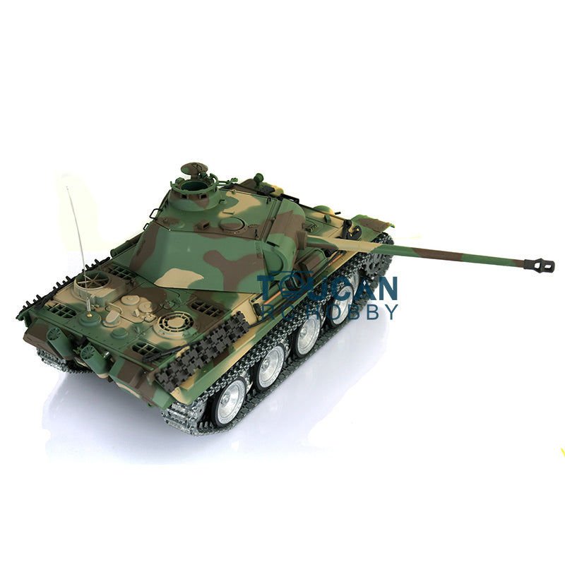 TOUCAN RC HOBBY Heng Long 1/16 RC Tank 7.0 3879 Customized German Tank Panther G RTR Tank w/ 360Degrees Rotating Turret Barrel Recoil Metal Road Wheel
