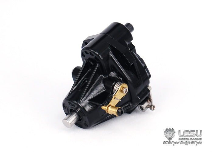 TOUCAN RC HOBBY LESU Metall-Verteilergetriebe 1:2.93 mit Differenzialsperre Schwarz Grau Mitteldifferenzial für 1/14 RC Zugmaschine LKW ferngesteuerte Muldenkipper Hobby Modellautos