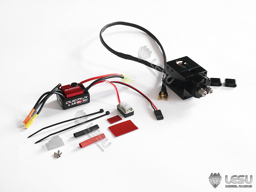 TOUCAN RC HOBBY 155MM/215MM LESU Brass Hydraulic Lift Cylinders Brushless ESC Hydraulic Pump Motor Set for 1/14 RC TAMIYE Dumper Truck Car Model