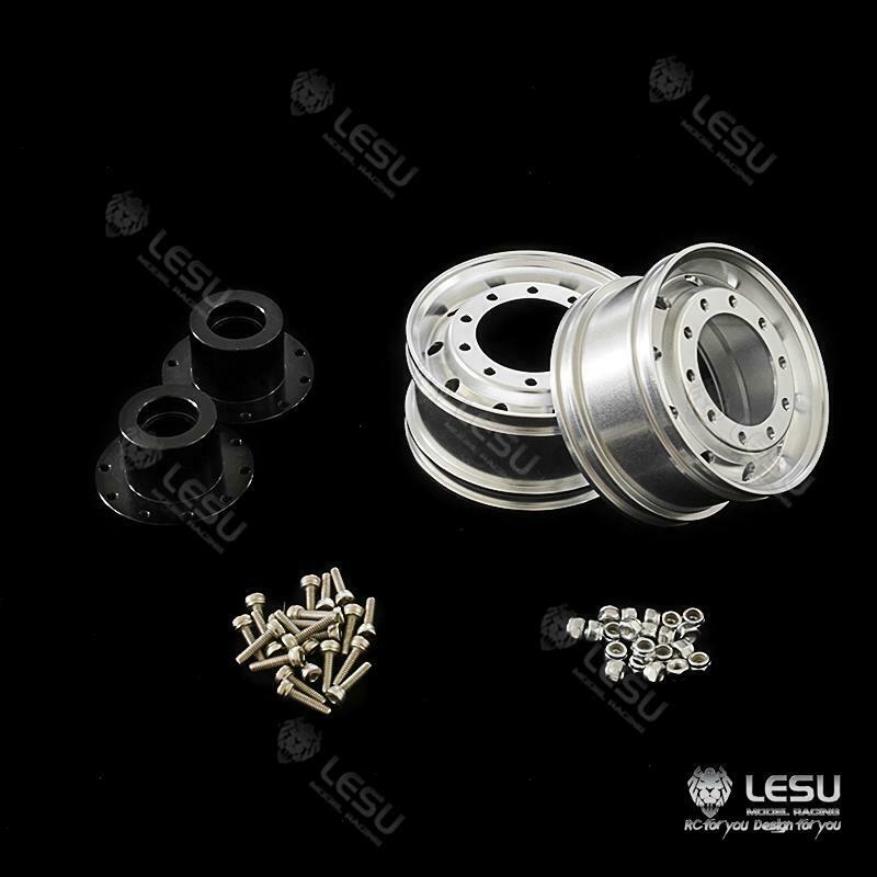 TOUCAN RC HOBBY LESU Front Wheel Hub Bearing Metal Spare Part DIY for 1/14 Unpower Axle Radio Control Tractor Truck RC Dumper Trailer Model