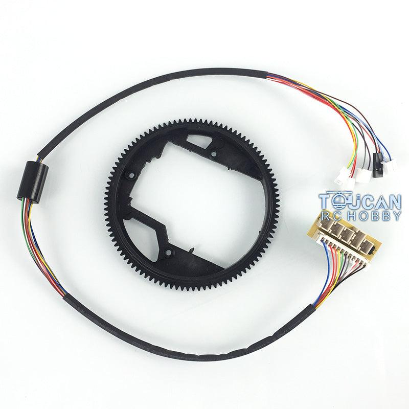 TOUCAN RC HOBBY Heng Long 1/16 Scale 6.0/7.0 RC Tank Big/Small Plastic 340/360 Degrees Rotating Gear Spare Part Electric Slip Ring 12P
