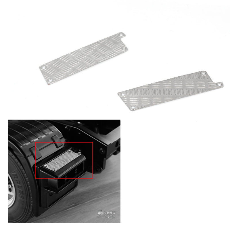 TOUCAN RC HOBBY LESU ABS Cabin Roof Metal Front Rear Bumper Tow Hook for DIY 1/14 RC R620 R470 Tractor Cabin Roof Ornament Plate of Taillight