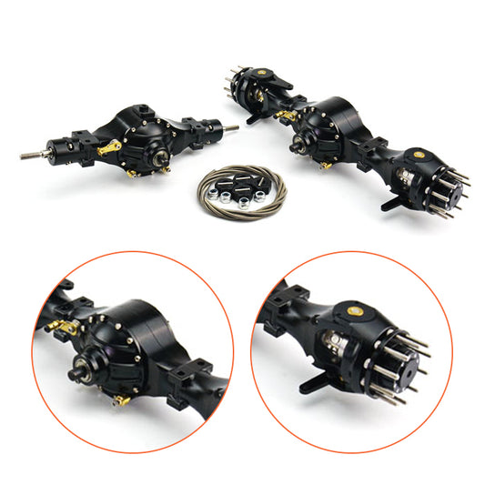 TOUCAN RC HOBBY LESU Metal Front Rear Axles Differential Lock for Remote Controlled 1/14 4X4/6X6/8X8 Tractor Truck DIY Models