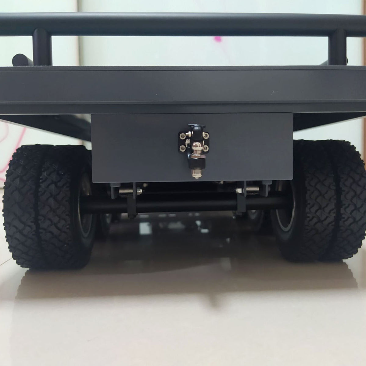TOUCAN RC HOBBY Metal 5 Axles Trailer for 1/14 RC Hydraulic Dump Radio Controlled Truck Tractor Eletric Car Simulation Hobby Model