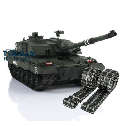 TOUCAN RC HOBBY Heng Long 1/16 TK7.0 Professional British Challenger II 3908 RTR RC Tank 360 Degrees Turret IR BB Smoke Metal Sprockets Idlers Road Wheels Single Rubber Tracks
