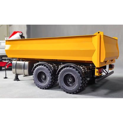 TOUCAN RC HOBBY LXY 2 Axles 1/14 Metal Dump Trailer Manual Support Legs for 6x6 Remote Control Tractor Truck RC Lorry Hydraulic Crane 4151 AK