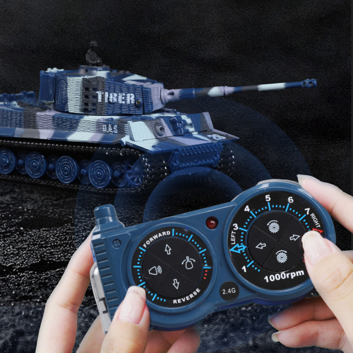 TOUCAN RC HOBBY HT Model 1/72 Scale RC Tank German Tiger Battle Remote Controlled Panzer Turret 360 Rotation RTR Mini Sound 12*5.5*5.5CM