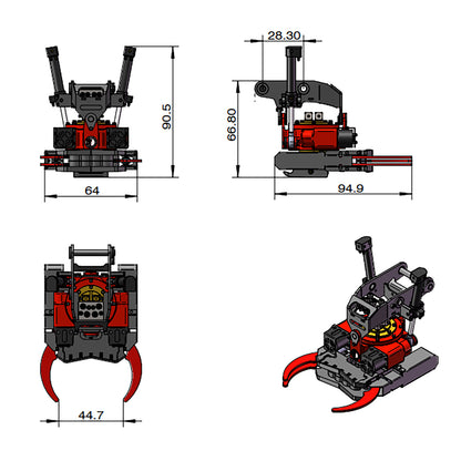 TOUCAN RC HOBBY CUT RC Hobby LR914 PRO MAX Metal 1/14 RC Hydraulic Excavator RC Digger Wrist Quick Coupler Bucket 8ways Valve PL18EV LITE Sound Radio Battery
