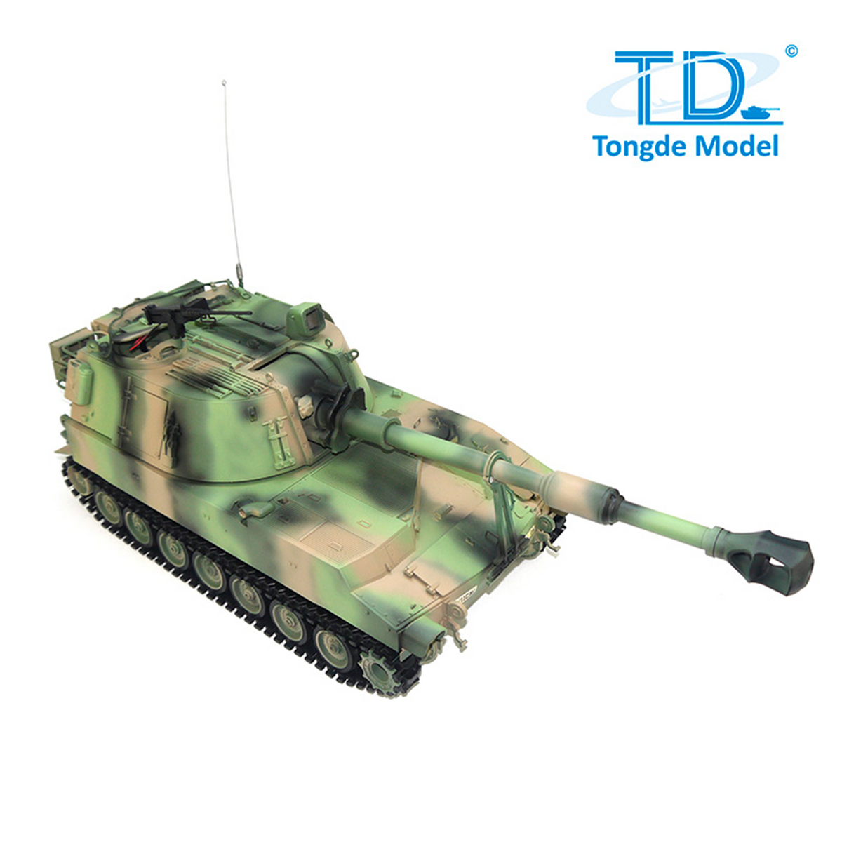 TOUCAN RC HOBBY Tongde Model 1/16 M109A2 RC Tank RTR Self-propelled Howitzer Sound Light Metal Wheels Smoke BB Unit Barrel Recoil System